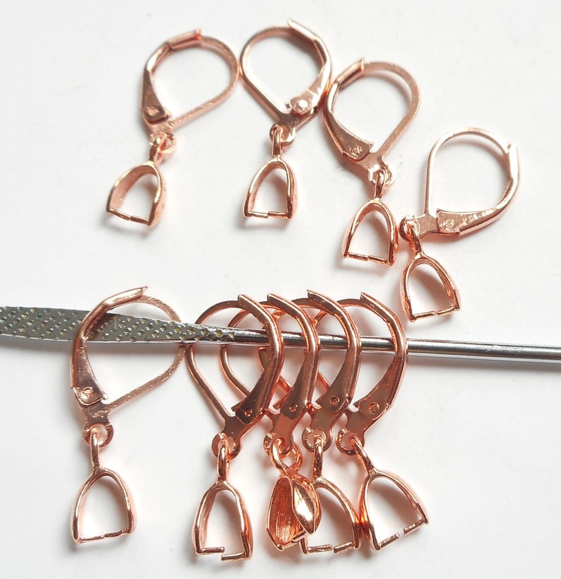 20pcssilver Tone Lever Back Earring Hoop W/ Pinch Bailmore Etsy