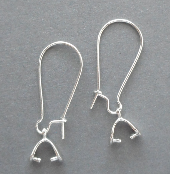 10pcs, Pairs-silver Tone Earring Hook, Earring Wire With Pinch