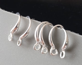 6pcs,3pairs-Sterling silver Ear wire, 925 sterling silver Earring Hooks