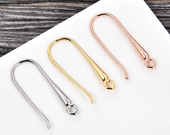 6pcs,3pairs-24mmX10mm Ear wire, French Earring Hooks-pick the color