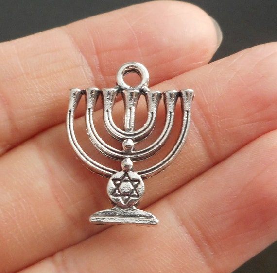 Menorah Charm Sterling Silver Candle Stick Menorah Charm Sterling Silver Candle Stick