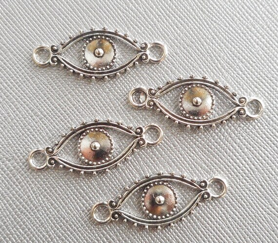 6pcs-2 loop brass heart connector,bronze tone oval tag heart connector