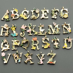 1 Alphabet Letters set-1 loop colorful enamel letter charms