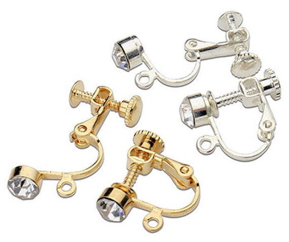 Wholesale Brass Screw On Clip-on Earring Dangling Charms Pendants