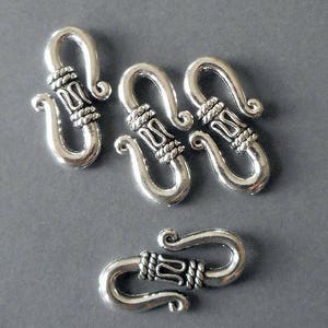 925 Silver S Hook, 14 Mm S Hook, Sterling Silver 925 Silver S Hook, 14 Mm S Hook, Sterling Silver