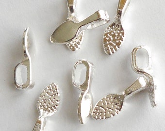 10pcs-silver tone Glue on Bail, silver tone pendant bail, DIY pendant with Bail