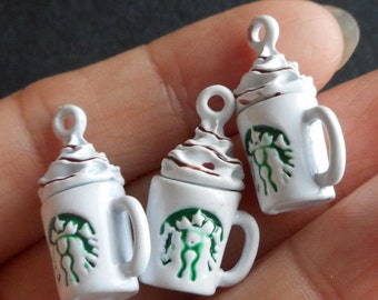 4pcs-3D  coffee mug charm-very cute
