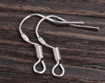 20pcs,10pairs-silver tone Sterling silver Ear wire, French Hooks for Earring Making Supply