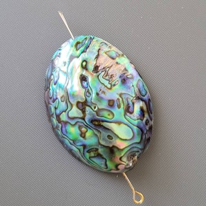 Unique Abalone Paua shell pendant, white Mother-of-Pearl shell PENDANT