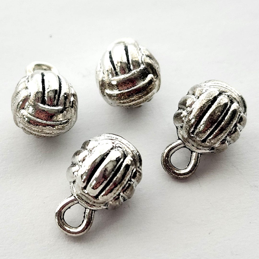 4pcs-heavy Round Ball Charms, 3D Solid Small Pendants, Jewelry Making ...