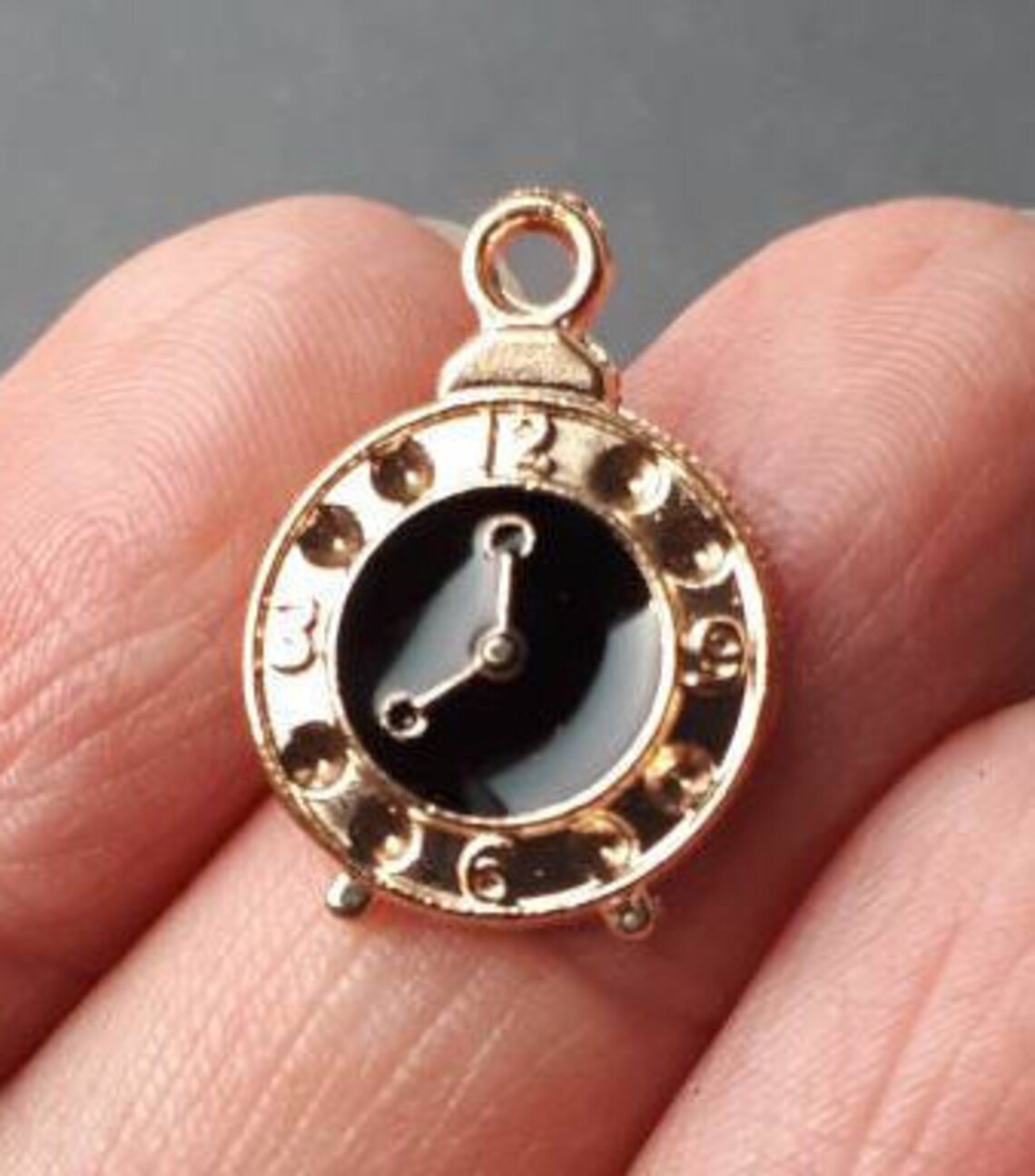 8pcsclock charm time charm memory charmgold tone enamel Etsy