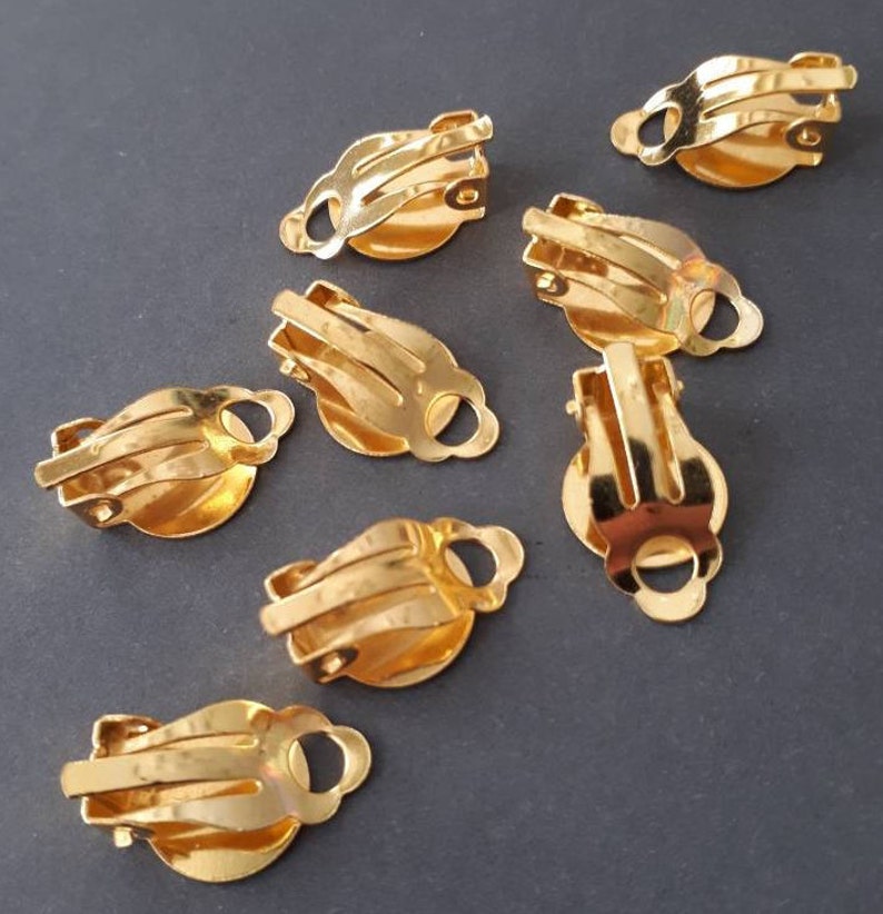 8pcs 4 Paris Gold Plated Clip on Earring Finding earclips Etsy