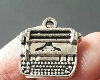 Charme Bracelet Vintage Machine à écrire En Argent Sterling 925 - 1,9 G - Occasion Bon état
