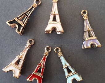 2pcs-1" Eiffel Tower charm-enamel Paris Charm-you pick the color 2pcs-1" Eiffel Tower charm-enamel Paris Charm-you pick the color