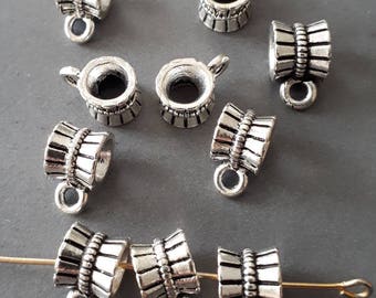 10pcs-7mmX10mm silver alloy Bail for pendant or any drops, small silver bail
