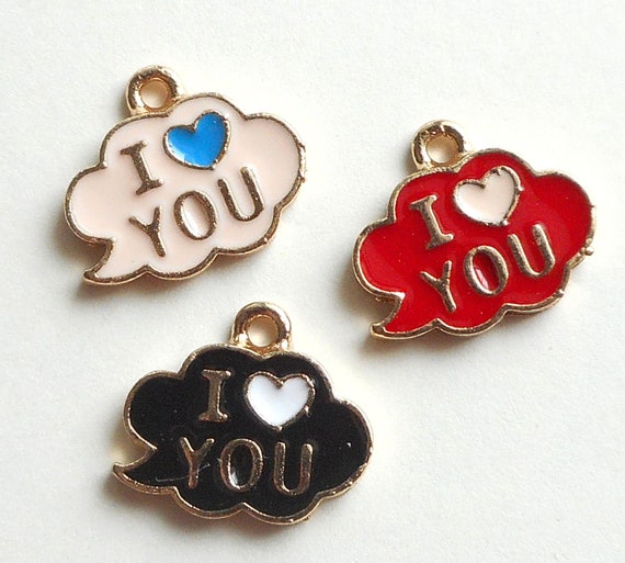 6pcs-gold tone enamel bow Charm-you pick the color