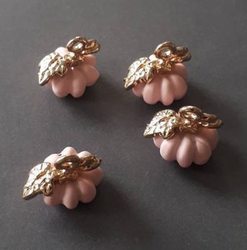 4pcs-3D enamel white pumpkin charm-more colors