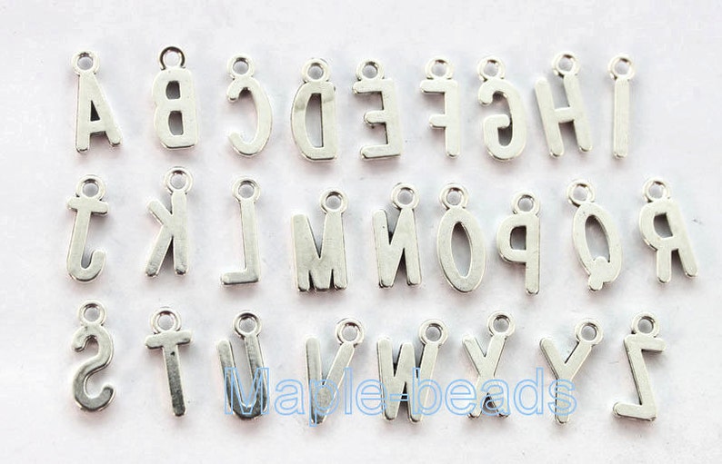 26 Alphabet Letters Set1 Loop 26 Letters Setgold Etsy