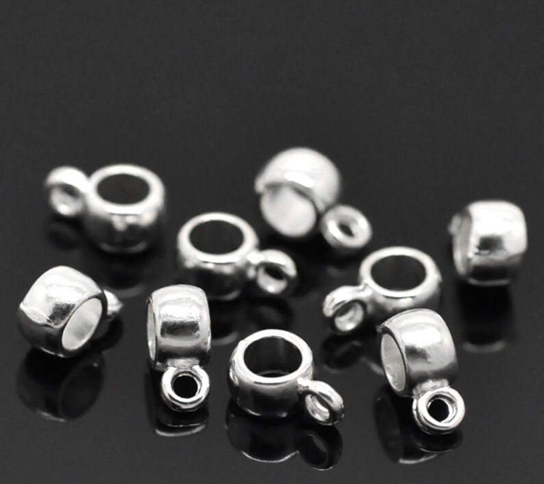 10pcssmall Charm Bail Gold Tone Small Charm Bailsilver Etsy