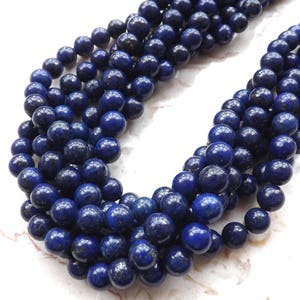 20pcs-8mm Lapis Lazuli gemstone round beads, Lapis Lazuli bracelet beads, Lapis Lazuli earring beads