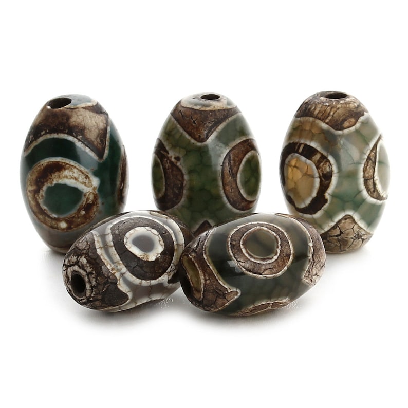 6pcs-12mmX7mm Tibetan Natural veins Agate gemstone barrel beads