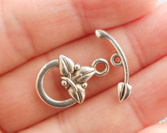 5 conjuntos de 10 peças - tom prateado Folha OT alternador - pulseira de prata alternador - tom bronze disponível