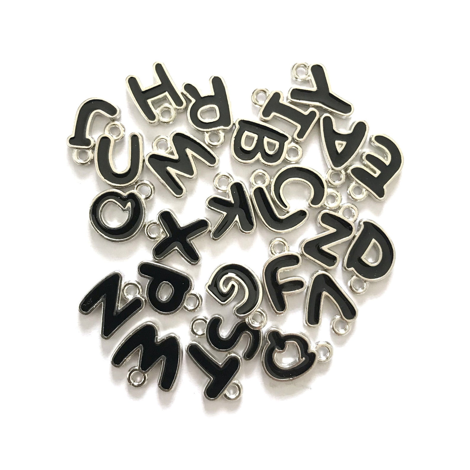26 Alphabet Letters Set-2 Sided Enamel Letter Charms-pick the Color - Etsy
