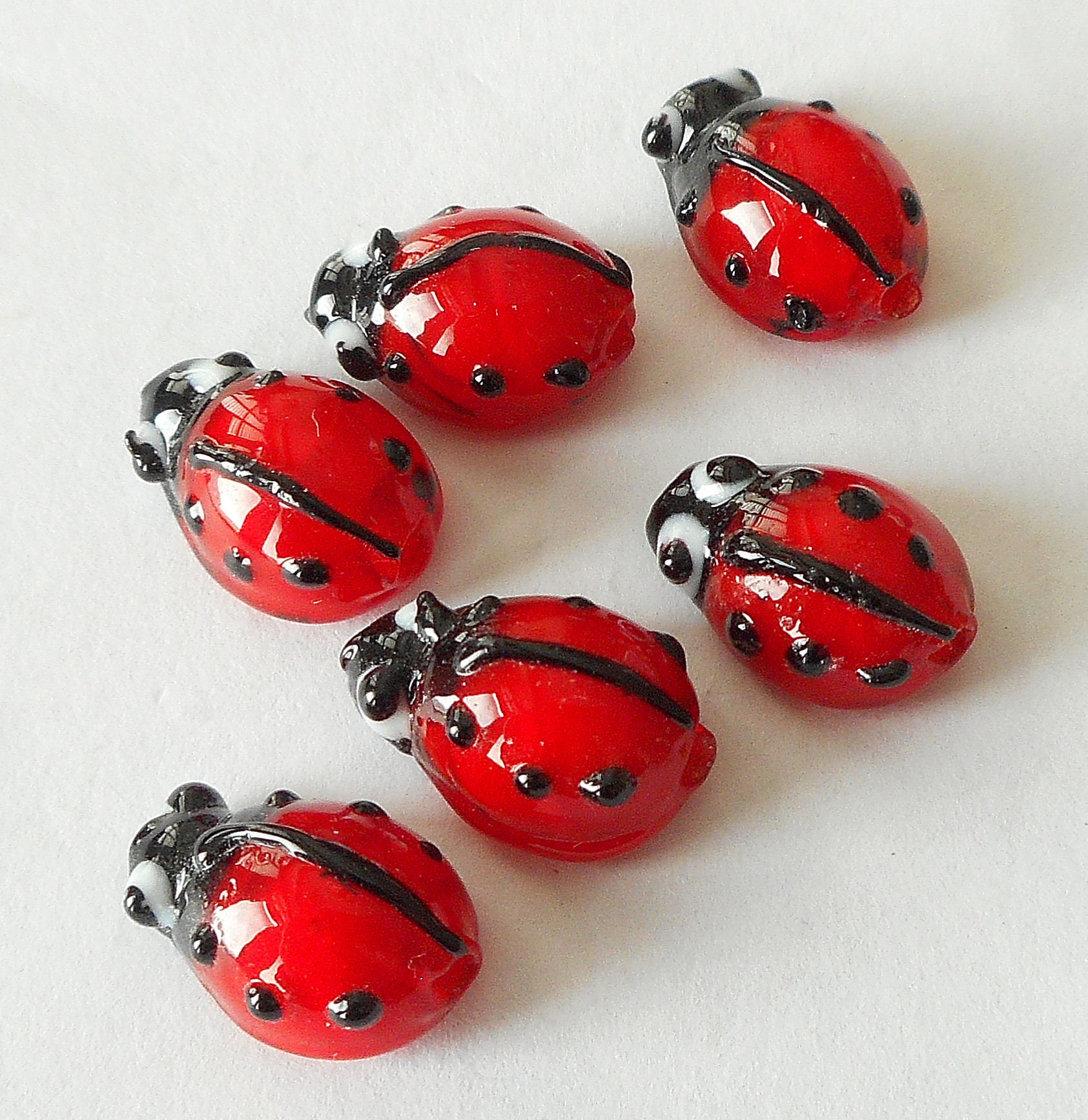 20pcs Lampwork Vidrio Lirio Flores Cuentas Sueltas Espaciador Para Aros