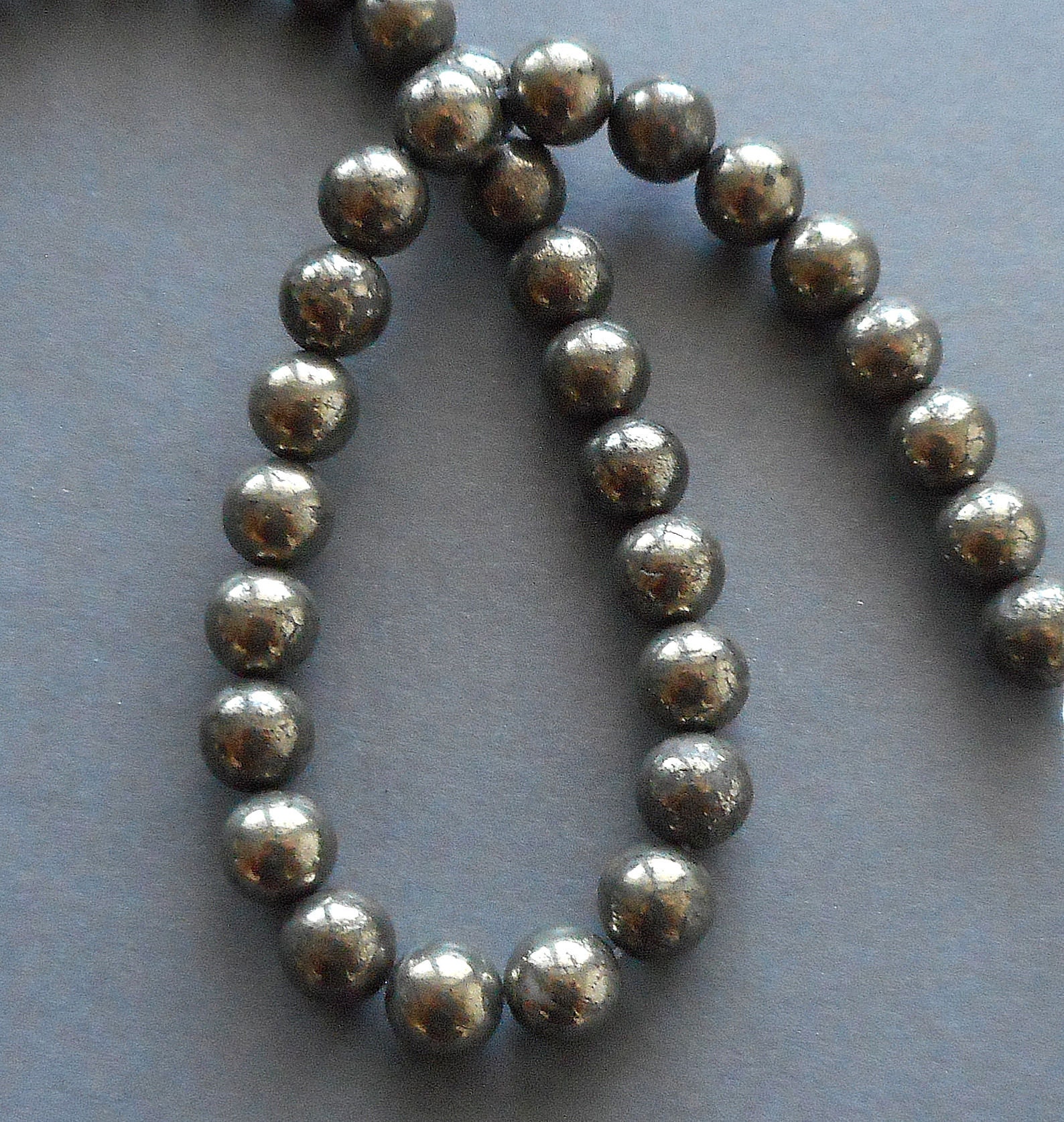 Perline Di Pirite Sfaccettate: Filo Naturale A Forma - Foto 10