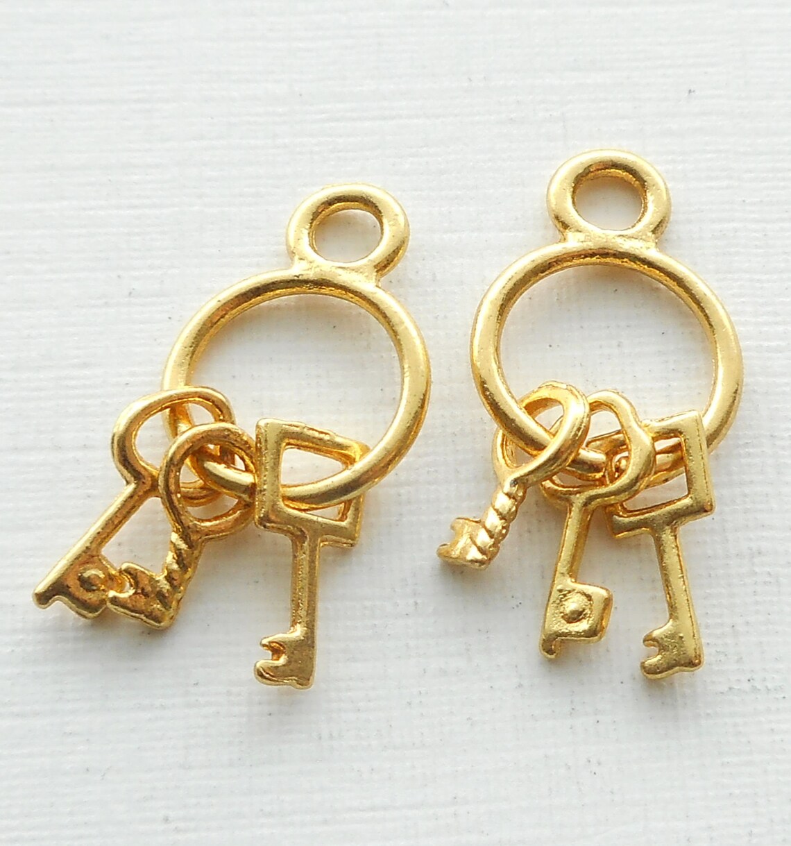 5pcssmall Key ring charmbrass key charmbronze tone key Etsy