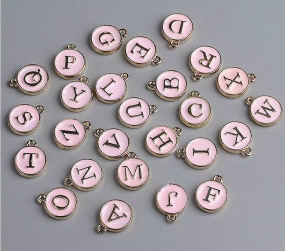 26 Alphabet Letters set-1 loop colorful enamel letter charms