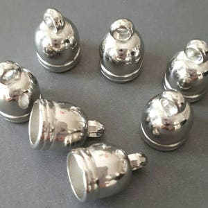 10pcs- silver tone tassel cap-Antique silver tone beads cap