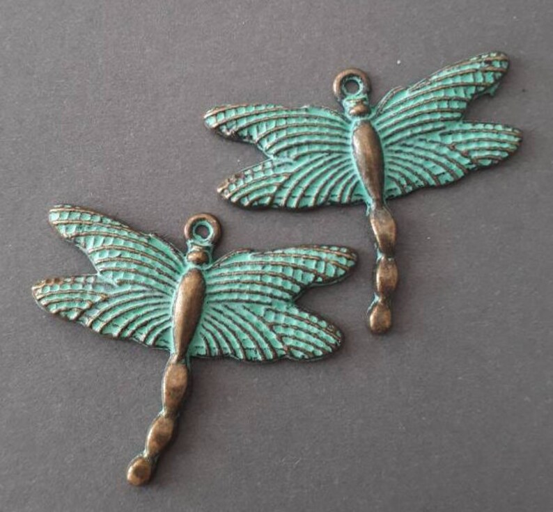 4pcs-2/" Patina brass feather charm pendant patina bronze tone feather charm
