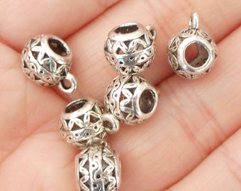 8pcs-3.5mm hole silver tone  bails, pendant connector, pendant holder, necklace finding