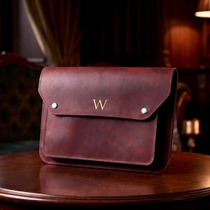 Personalized leather document case, Leather document folder, Custom document holder, A4 document holder, A5 size leather document holder