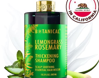 Lemongrass Rosemary Hair Thickening Shampoo: Botanical Scalp Care