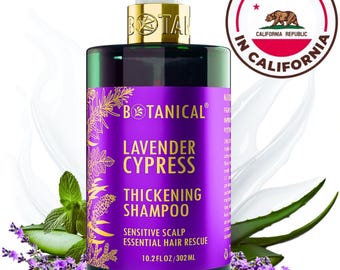 Lavender Cypress Thickening Shampoo: Sensitive Scalp Botanical Care