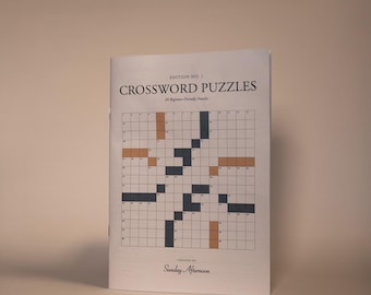 Libro de crucigramas: Crucigramas estéticos para principiantes adultos / Regalo para amantes de los crucigramas