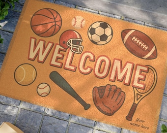 Sports Welcome Doormat - Eco-Friendly Coir Fiber Entry Mat