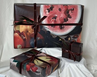 Papel de regalo de bodegones barrocos italianos – Papel de regalo de bellas artes