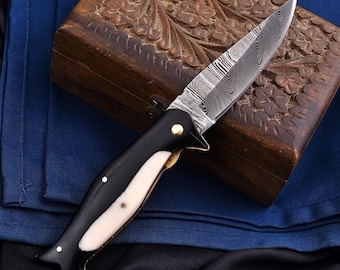 Handmade Folding Knife | Razor Sharp Steel Blade | Pocket EDC Knife