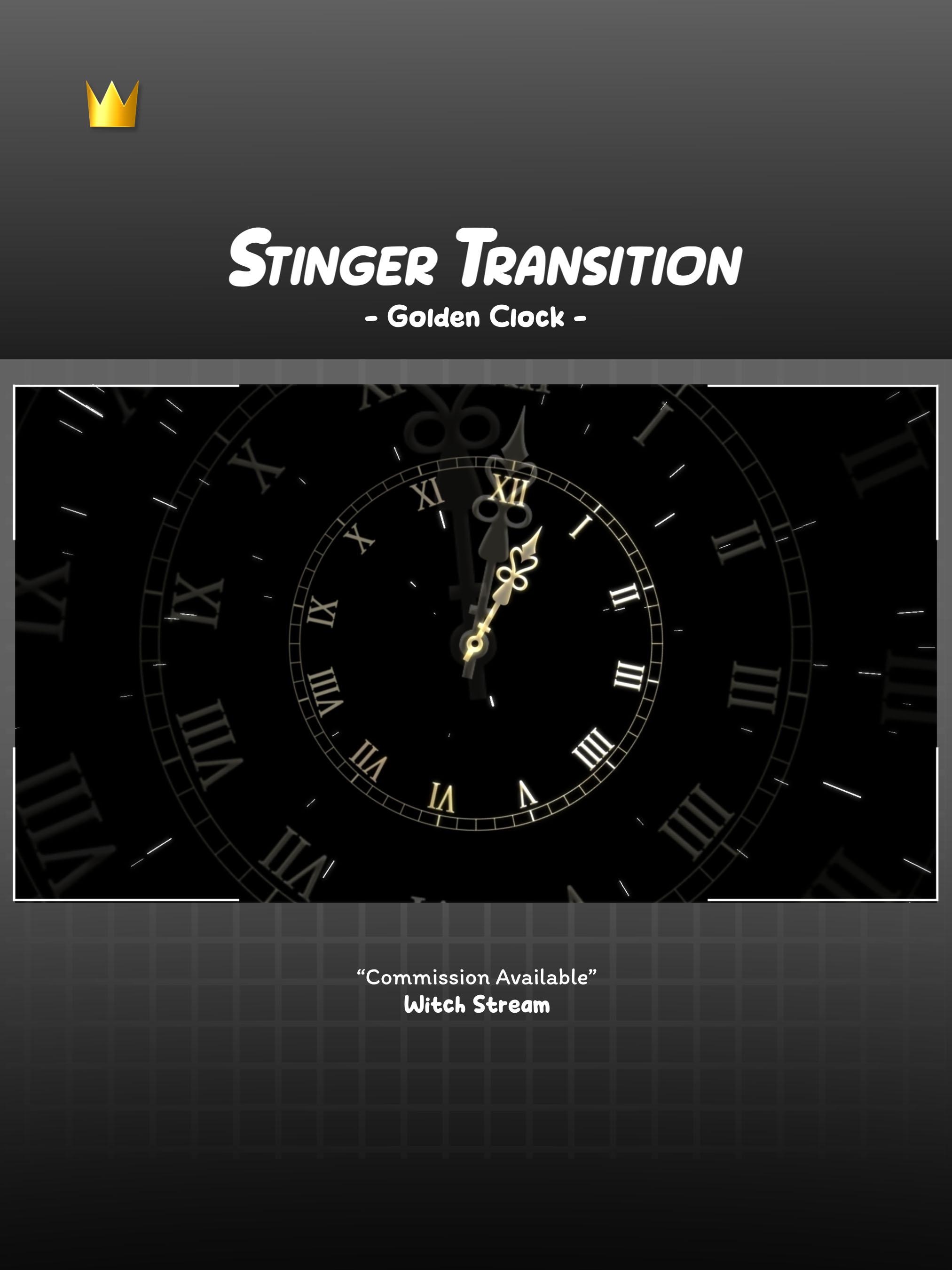 Golden Clock | Transition - Stream Assets - Etsy