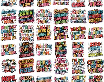 100+ Sarcastic Quotes PNG Bundle, Funny Retro Mom Designs, Sassy Humor Sayings, Adult Joke Clipart, Trendy Shirt Graphics, Instant Download