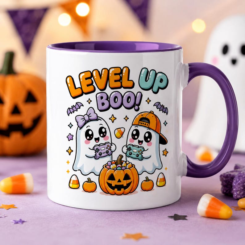 Kids Halloween PNG Bundle, Little Miss Bootiful PNG, Hello Boo, Kawaii Ghost & Pumpkin Clipart, Cute Halloween Sublimation, Digital Download image 8