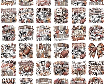 50+ Football Png Bundle, Game Day Png, Football Mama Png, Leopard Bows Png, Football Family Png, Football Shirt Designs, Sports Sublimation