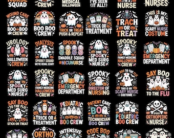 70+ Nurse Halloween Bundle, Spooky RN Sublimation Designs, Sarcastic Nurse Quotes, Pumpkin Medical PNG,  Nurse Halloween, Digital Download