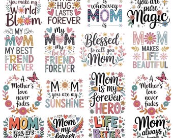 20 beste Mutter aller Zeiten Zitate Bündel, Blumen Mutter Zitat PNG, Muttertag Sublimationsshirt Design, Mutter Leben PNG, Mutter Tag Geschenk Png, Sofort Download