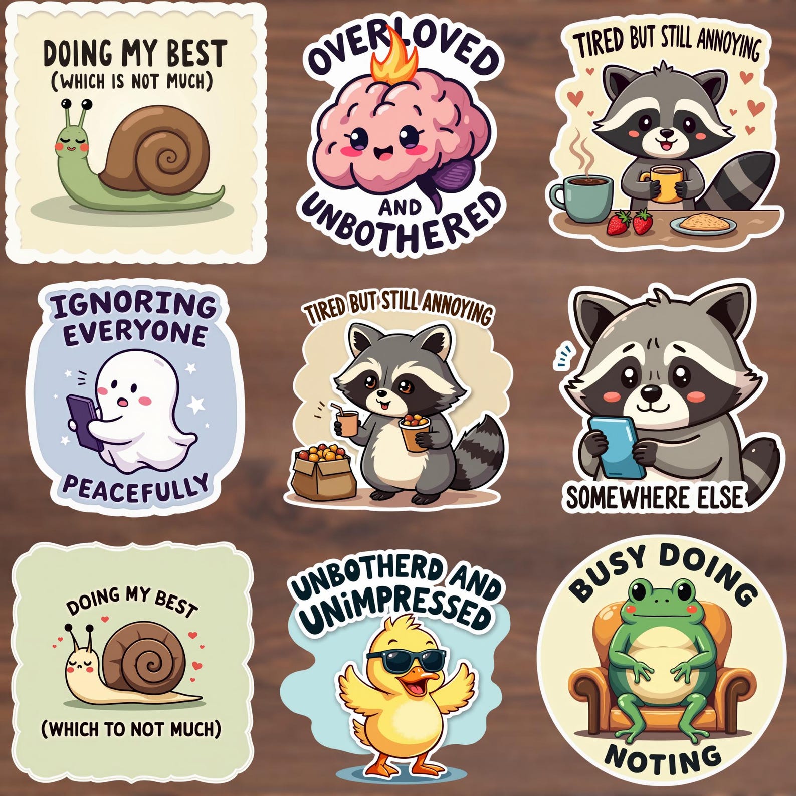 50+ Sarcastic Printable Stickers Bundle, Sassy Quote Stickers PNG ...