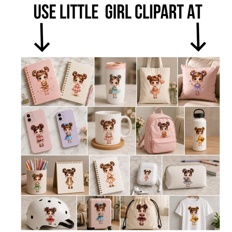 40+ Little Girl Clipart Png Bundle, Cute Baby Princess Png, Summer Girl ...