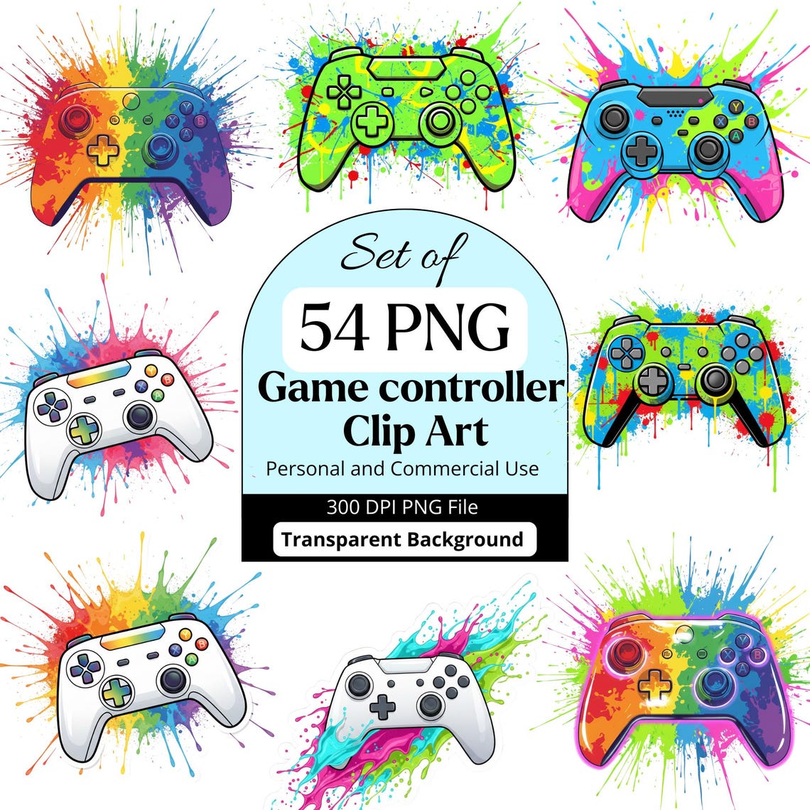 54 Game Controller Png Clipart Bundle, Video Game High Quality PNG ...
